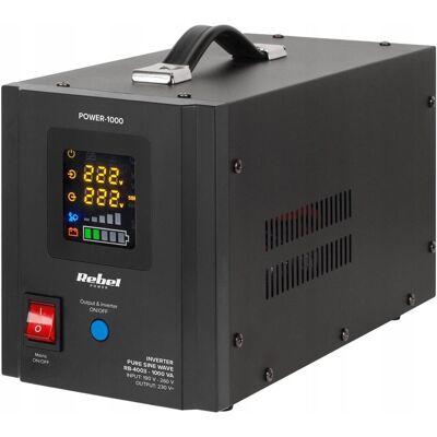 Rebel Power-1000 Alimentation sans interruption - Onde sinusoïdale pure, 12V/230V, 1000VA/700W - Publicité Rebel Power-1000 Alimentation sans interruption - Onde sinusoïdale pure, 12V/230V, 1000VA/700W - Publicité