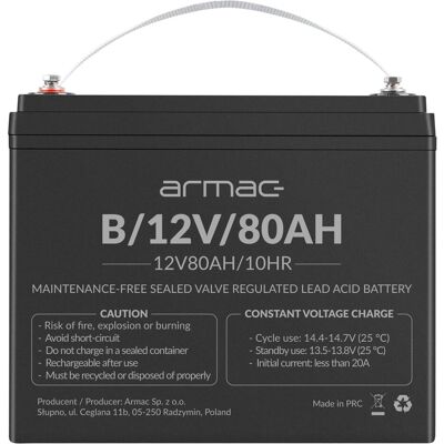Armac UPS-batteri - Blysyre - 80 Ah, Accessoire ASI - Publicité Armac UPS-batteri - Blysyre - 80 Ah, Accessoire ASI - Publicité
