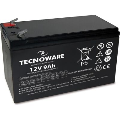 Batterie au plomb Tecnoware EACPE12V09ATWP - UPS 12V 9Ah - Publicité Batterie au plomb Tecnoware EACPE12V09ATWP - UPS 12V 9Ah - Publicité