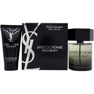 Yves Saint Laurent La Nuit De L'Homme 2 Pièces - Eau De Toilette + Gel Douche - Publicité Yves Saint Laurent La Nuit De L'Homme 2 Pièces - Eau De Toilette + Gel Douche - Publicité