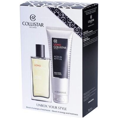 Collistar, Set cadeau beauté, Uomo Acqua Attiva (Coffret de parfum, Set soin du corps) - Publicité Collistar, Set cadeau beauté, Uomo Acqua Attiva (Coffret de parfum, Set soin du corps) - Publicité