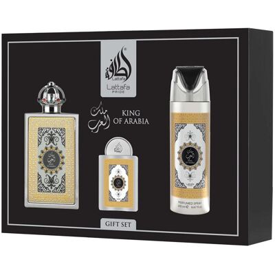 Lattafa, Set cadeau beauté, Roi d'Arabie (Coffret de parfum) - Publicité Lattafa, Set cadeau beauté, Roi d'Arabie (Coffret de parfum) - Publicité