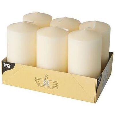 Bougies cylindriques Papstar 6x - 60mm - 24h - Publicité Bougies cylindriques Papstar 6x - 60mm - 24h - Publicité