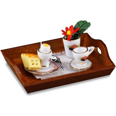Reutter, Miniatures, 001.317/5 - Coffret petit déjeuner "Rose noire", miniature - Publicité Reutter, Miniatures, 001.317/5 - Coffret petit déjeuner "Rose noire", miniature - Publicité