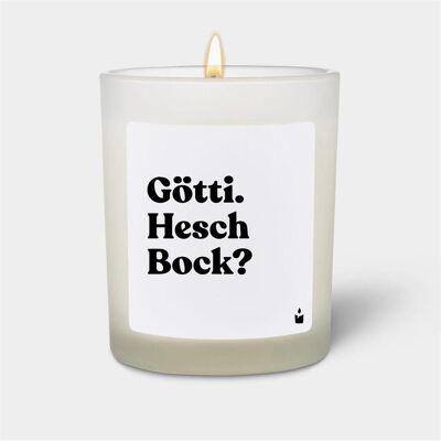 Chatty Candles, Bougie parfumée, Duftkerze Flowery Götti. Hesch Bock? - Publicité Chatty Candles, Bougie parfumée, Duftkerze Flowery Götti. Hesch Bock? - Publicité