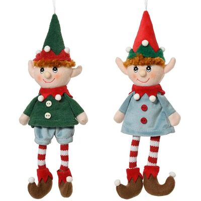 Decoris, Décorations de Noël, Doll elf 10 x 5 x 27 cm, various models - Publicité Decoris, Décorations de Noël, Doll elf 10 x 5 x 27 cm, various models - Publicité