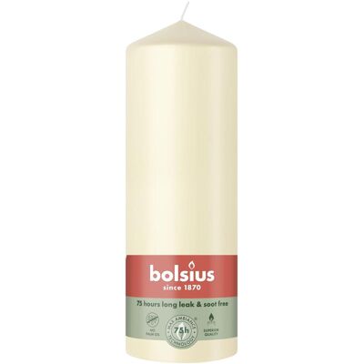 Bolsius, Bougie, Stumpenkerze 200/68mm Perle (1 pcs) - Publicité Bolsius, Bougie, Stumpenkerze 200/68mm Perle (1 pcs) - Publicité