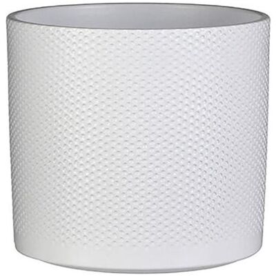 Mica Decorations, Pot de fleurs, Pot de fleurs en céramique Blanc (23 x 5 cm) - Publicité Mica Decorations, Pot de fleurs, Pot de fleurs en céramique Blanc (23 x 5 cm) - Publicité