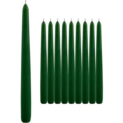 Magni, Bougie, Bougies pour chandelier 22 x 240 mm, vert foncé, lot de 10 (10 pcs) - Publicité Magni, Bougie, Bougies pour chandelier 22 x 240 mm, vert foncé, lot de 10 (10 pcs) - Publicité