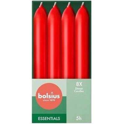 Bolsius - Table Candle - Rouge - 8-pack - Candle - Publicité Bolsius - Table Candle - Rouge - 8-pack - Candle - Publicité
