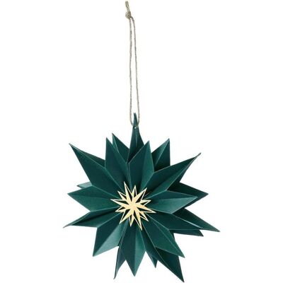 Magni, Décorations de sapin de Noël, Deko-Anhänger Stern dunkelgrün 20cm aus Papier - Publicité Magni, Décorations de sapin de Noël, Deko-Anhänger Stern dunkelgrün 20cm aus Papier - Publicité