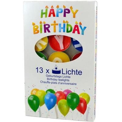 Magni KCB 5060-04 - Bougies d'anniversaire Happy Birthday, 13 pièces (13 pcs) - Publicité Magni KCB 5060-04 - Bougies d'anniversaire Happy Birthday, 13 pièces (13 pcs) - Publicité
