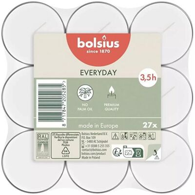 Bolsius, Bougeoir, bougeoirs, blancs, 27 pièces. Publicité Bolsius, Bougeoir, bougeoirs, blancs, 27 pièces. Publicité