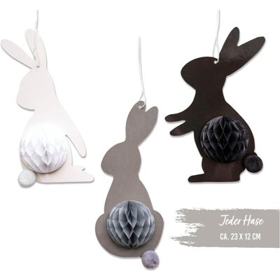 Papierdrachen, Déco de Pâques, 3 lapins de Pâques avec papier de soie (3x) - Publicité Papierdrachen, Déco de Pâques, 3 lapins de Pâques avec papier de soie (3x) - Publicité