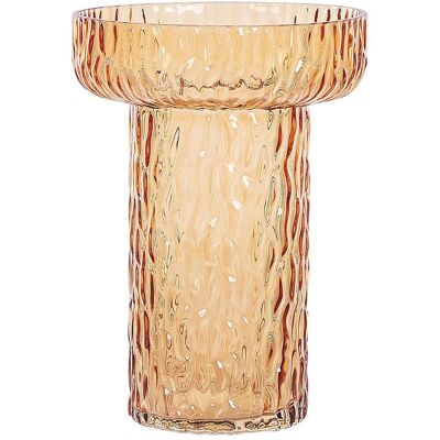 Vase à fleurs Beliani PLATANIA Orange Verre 20 cm - Vase à fleurs - Publicité Vase à fleurs Beliani PLATANIA Orange Verre 20 cm - Vase à fleurs - Publicité
