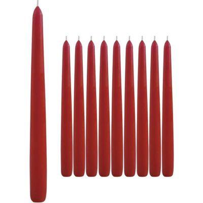 Magni, Bougie, Bougies pour chandelier 22 x 240 mm, rouge antique, lot de 10 (10 pcs) - Publicité Magni, Bougie, Bougies pour chandelier 22 x 240 mm, rouge antique, lot de 10 (10 pcs) - Publicité