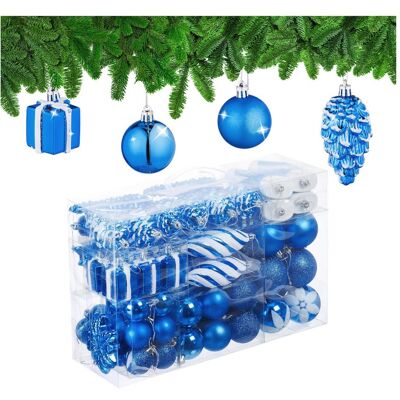 Relaxdays, Décorations de sapin de Noël, Ensemble de 72 boules de Noël (72x) - Publicité Relaxdays, Décorations de sapin de Noël, Ensemble de 72 boules de Noël (72x) - Publicité