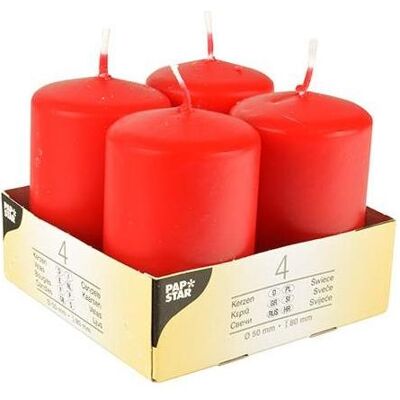 Papstar, Bougie, 10490 Bougie de cire Cylindre (e) (4 pcs) - Publicité Papstar, Bougie, 10490 Bougie de cire Cylindre (e) (4 pcs) - Publicité