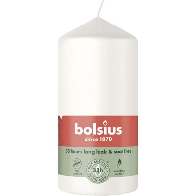 Bolsius, Bougie, Stumpenkerze 120/58mm weiss (1 pcs) - Publicité Bolsius, Bougie, Stumpenkerze 120/58mm weiss (1 pcs) - Publicité
