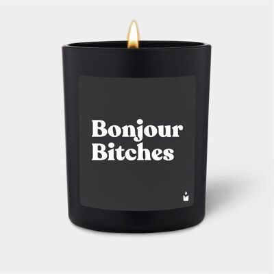 Chatty Candles, Bougie parfumée, Duftkerze Flowery Bonjour Bitches - Publicité Chatty Candles, Bougie parfumée, Duftkerze Flowery Bonjour Bitches - Publicité