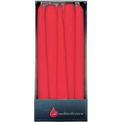 Magni, Bougie, Bougies pour chandelier 22 x 240 mm, rouges, lot de 10 (10 pcs) - Publicité Magni, Bougie, Bougies pour chandelier 22 x 240 mm, rouges, lot de 10 (10 pcs) - Publicité