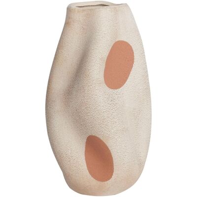 Beliani Batoidea - Vase Moderne en Gres - Beige - 16x16x25cm - Publicité Beliani Batoidea - Vase Moderne en Gres - Beige - 16x16x25cm - Publicité
