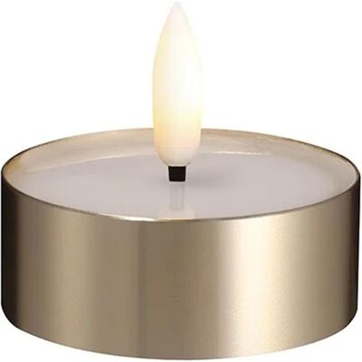 Moods & More, Bougie, LED Melted tealight - Finition laiton métallique - Publicité Moods & More, Bougie, LED Melted tealight - Finition laiton métallique - Publicité