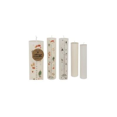 Magni, Bougie, Bougie de l'Avent 1-24 5,5x25cm 2 fois assortie (24 pcs) - Publicité Magni, Bougie, Bougie de l'Avent 1-24 5,5x25cm 2 fois assortie (24 pcs) - Publicité