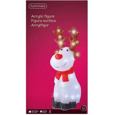 Kaemingk, Décorations de sapin de Noël, Lumineo Décoration de Noël en forme de renne - Publicité Kaemingk, Décorations de sapin de Noël, Lumineo Décoration de Noël en forme de renne - Publicité
