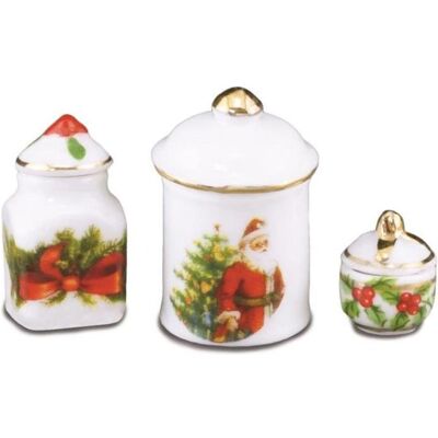 Reutter, Miniatures, 001.825/5 - Boîtes de Noël "Père Noël", miniatures - Publicité Reutter, Miniatures, 001.825/5 - Boîtes de Noël "Père Noël", miniatures - Publicité