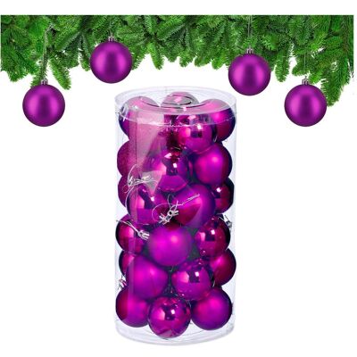 Relaxdays, Décorations de sapin de Noël, 30x boules-de-Noël (30x) - Publicité Relaxdays, Décorations de sapin de Noël, 30x boules-de-Noël (30x) - Publicité