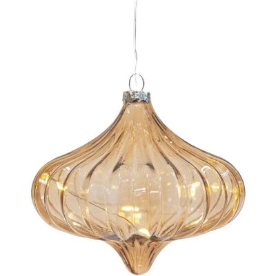 Sirius, Décorations de sapin de Noël, Boule de Noël Dina, 5 LED, 10 cm, Ambre - Publicité Sirius, Décorations de sapin de Noël, Boule de Noël Dina, 5 LED, 10 cm, Ambre - Publicité