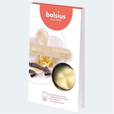 Bolsius Cire Parfumée Vanille - 6 pièces - Pastilles de Cire - Longue Durée - Extraits Naturels - Publicité Bolsius Cire Parfumée Vanille - 6 pièces - Pastilles de Cire - Longue Durée - Extraits Naturels - Publicité