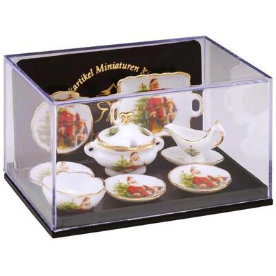 Reutter, Miniatures, 001.344/6 - Set de repas "Noël", miniature - Publicité Reutter, Miniatures, 001.344/6 - Set de repas "Noël", miniature - Publicité