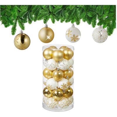 Relaxdays, Décorations de sapin de Noël, Ensemble de boules de Noël (30x) - Publicité Relaxdays, Décorations de sapin de Noël, Ensemble de boules de Noël (30x) - Publicité