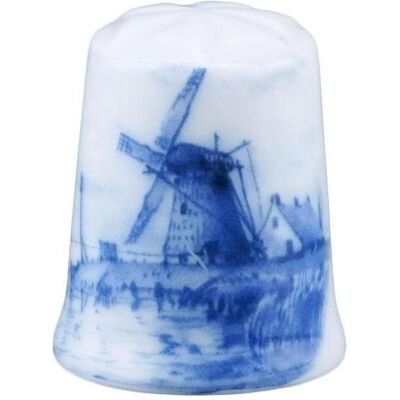 Reutter - Fingerhut Delft Windmühle - Figurine en porcelaine - Publicité Reutter - Fingerhut Delft Windmühle - Figurine en porcelaine - Publicité
