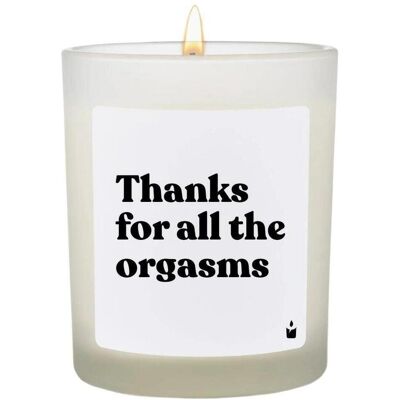 Chatty Candles, Bougie parfumée, Bougie parfumée Flowery Thanks for all the orgasms - Publicité Chatty Candles, Bougie parfumée, Bougie parfumée Flowery Thanks for all the orgasms - Publicité