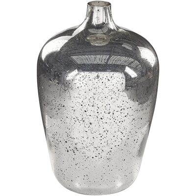 Vase à fleurs en verre argenté Beliani 40cm fait main - Vase à fleurs - Publicité Vase à fleurs en verre argenté Beliani 40cm fait main - Vase à fleurs - Publicité