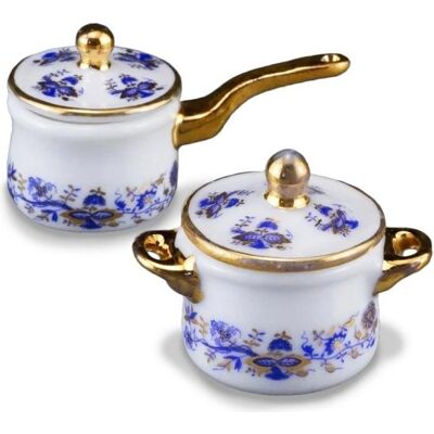 Reutter, Miniatures, 001.486/5 - Deux pots "Oignon Or", miniatures - Publicité Reutter, Miniatures, 001.486/5 - Deux pots "Oignon Or", miniatures - Publicité