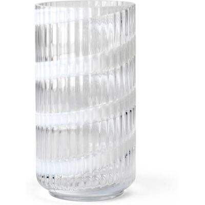 Vase Lyngby Porcelæn en Verre Moulé à la Main 20,5 cm - Blanc Tourbillon - Publicité Vase Lyngby Porcelæn en Verre Moulé à la Main 20,5 cm - Blanc Tourbillon - Publicité