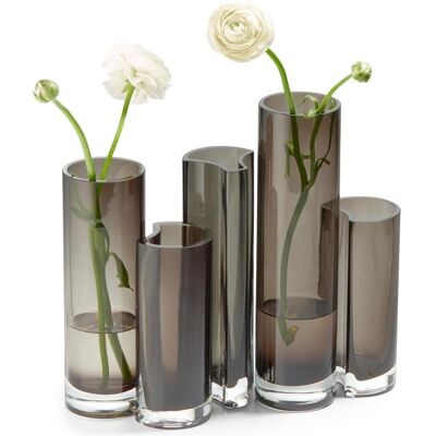 Ensemble de Vases Philippi - Verre soufflé épais - 5 pièces - Publicité Ensemble de Vases Philippi - Verre soufflé épais - 5 pièces - Publicité