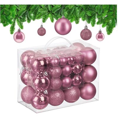 Relaxdays, Décorations de sapin de Noël, 50x Boules-de-Noël (50x) - Publicité Relaxdays, Décorations de sapin de Noël, 50x Boules-de-Noël (50x) - Publicité