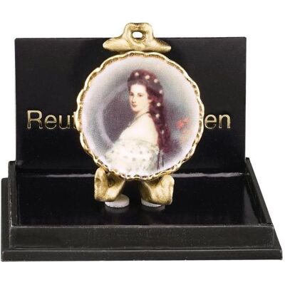 Reutter, Miniatures, Mini Wall Plate, Sisi, 25mm - Publicité Reutter, Miniatures, Mini Wall Plate, Sisi, 25mm - Publicité