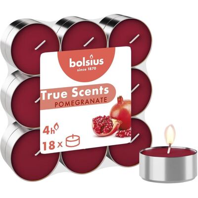 Bougies tealight à la grenade Bolsius - Parfum longue durée - Publicité Bougies tealight à la grenade Bolsius - Parfum longue durée - Publicité