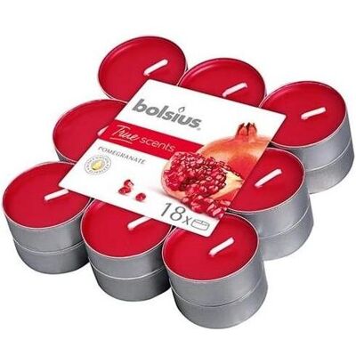 Bougies tealight à la grenade Bolsius - Parfum longue durée - Publicité Bougies tealight à la grenade Bolsius - Parfum longue durée - Publicité