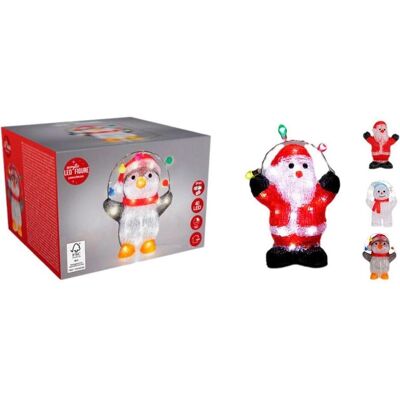 Basic, Décorations de Noël, Figurine - Noël - Lumineux - Festif - Décoration - 24cm - Publicité Basic, Décorations de Noël, Figurine - Noël - Lumineux - Festif - Décoration - 24cm - Publicité