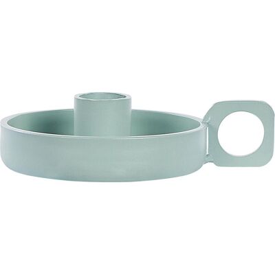 Support à bougie en fer vert menthe de Beliani - Candle Holder - Style rétro - Publicité Support à bougie en fer vert menthe de Beliani - Candle Holder - Style rétro - Publicité