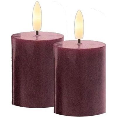 Sirius, Bougie à LED, Set de bougies LED Sille Mini, Ø5 x 6.5 cm, Bordeaux, Rechargeable (2x) - Publicité Sirius, Bougie à LED, Set de bougies LED Sille Mini, Ø5 x 6.5 cm, Bordeaux, Rechargeable (2x) - Publicité
