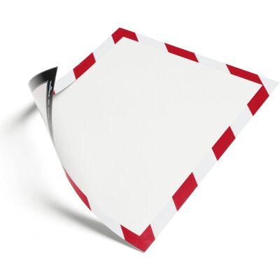 Durable, Cadre photo, CADRE MAGNETIQUE SECURITY A4 rouge/blanc (A4) - Publicité Durable, Cadre photo, CADRE MAGNETIQUE SECURITY A4 rouge/blanc (A4) - Publicité