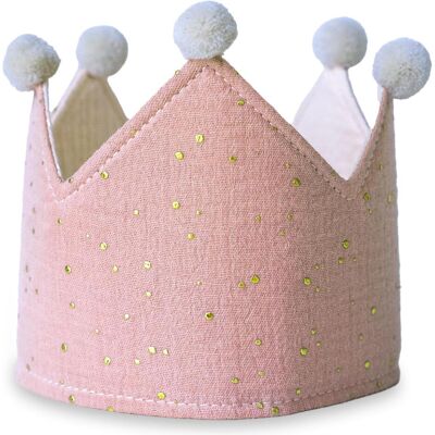 Papierdrachen Couronne en mousseline avec accents dorés - Rose (1 pcs) - Publicité Papierdrachen Couronne en mousseline avec accents dorés - Rose (1 pcs) - Publicité